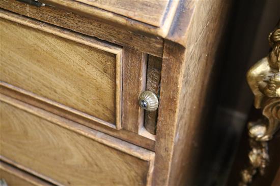 A Georgian mahogany bureau, W.118cm